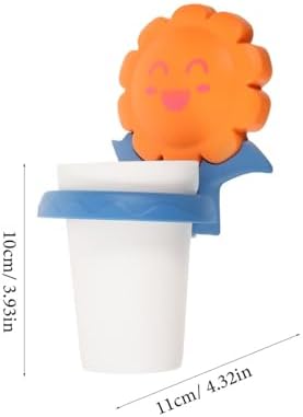 Cartoon Toothbrush Holder with Sunflower Design