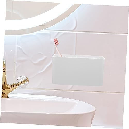 Anneome Nail Design Toothbrush Holder White Bathroom Organizer