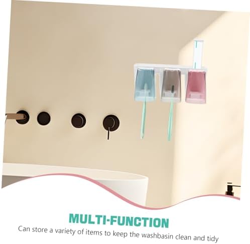 Beatifufu Wall-Mounted Toothbrush Toothpaste Holder White