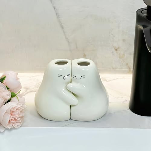Set of 2 Hugging Pears Toothbrush Holder for Couples