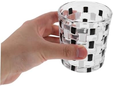 Cabilock Checkerboard Glass Toothbrush Holder