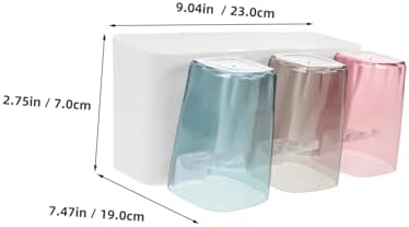 Bathroom Toothbrush Holder Set With 3 Cups And Toothpaste Rack