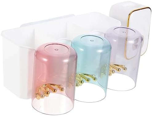 Gleavi Wall-Mounted Toothbrush Holder Toothpaste Dispenser - Space-Saving Bathroom Organizer