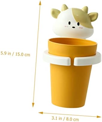 Cartoon Toothbrush Holder for Boys and Girls with Adhesive Gargle Cup