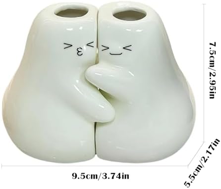 Set of 2 Hugging Pears Toothbrush Holder for Couples