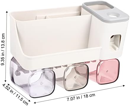 GLEAVI Multi-Functional Toothbrush Holder Gargle Cup Organizer for Bathroom Shower Kitchen