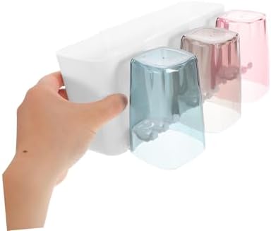 Beatifufu Wall-Mounted Toothbrush Toothpaste Holder White