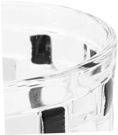 Zerodeko Stylish Glass Toothbrush Cup - Black White Checkerboard Pattern