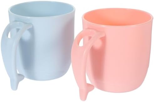 Zerodeko 2pcs Dolphin Toothbrush Cup Reusable Bathroom Gargling Mugs