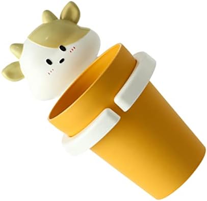 Cartoon Toothbrush Holder for Boys and Girls with Adhesive Gargle Cup