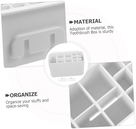 Anneome Nail Design Toothbrush Holder White Bathroom Organizer