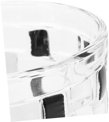 Elegant Glass Toothbrush Holder - Black and White Checkered Design