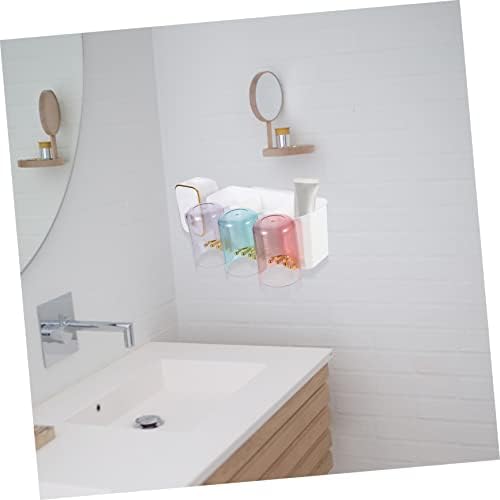 wall-mounted toothbrush holder with dispenser
