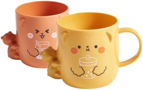 Alipis 2Pcs Cartoon Toothbrush Cup Cute Bear Design for Bathroom Use