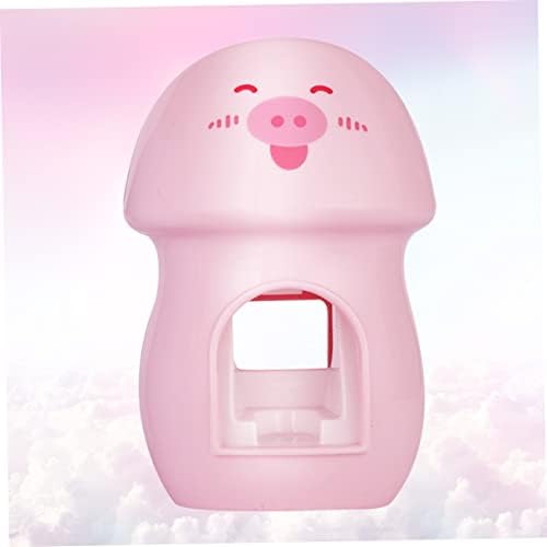 Wakauto Automatic Toothpaste Squeezer Wall Mounted Toothbrush Holder Pink