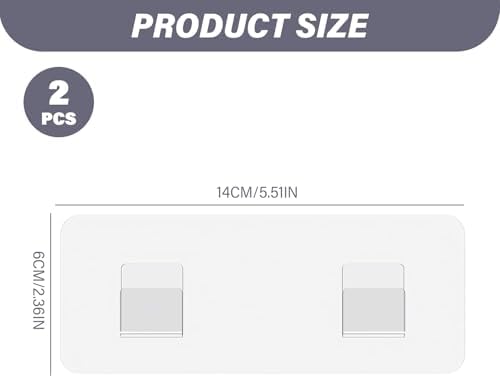 U-Shape Adhesive Shower Caddy with Replacement Stickers for Bathroom Kitchen Space