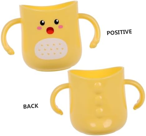 Double Handles Kids Toothbrush Cup Dinosaur Mugs