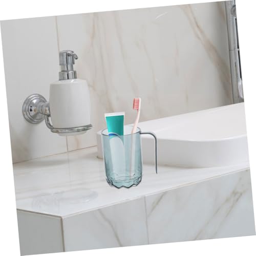 NOLITOY 3pcs Plastic Toothbrush Cups Set Transparent Reusable Bathroom Holder