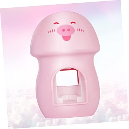 Adorable Pink Automatic Toothbrush Squeezer Wall-Mounted Toothbrush Holder
