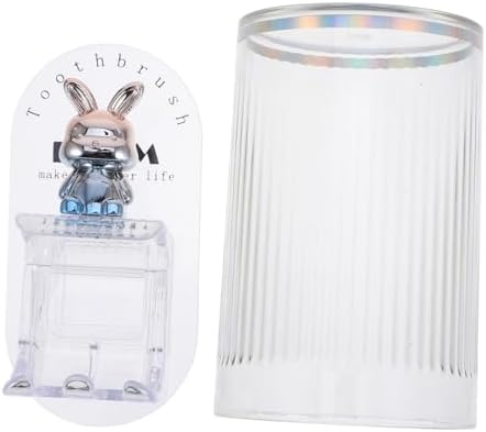 Unomor Wall-Mounted Boy Girl Toothbrush Holder with Rabbit Design 1