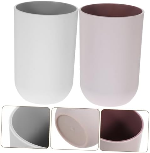 Dual-Color 2-Pack Toothbrush Water Tumbler Cups