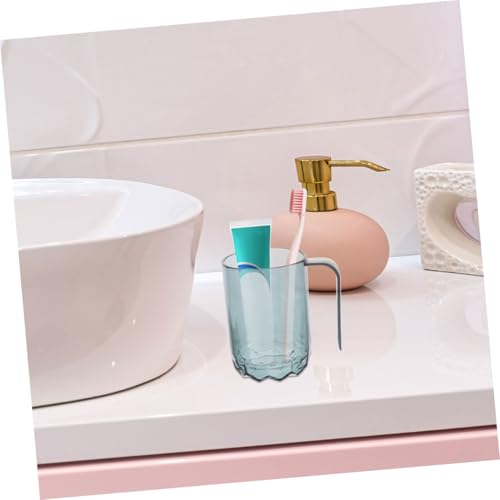NOLITOY 3pcs Plastic Toothbrush Cups Set Transparent Reusable Bathroom Holder