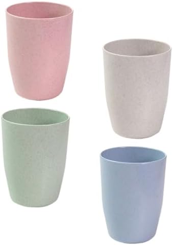 4Pcs VALICLUD Toothbrush Mouthwash Unbreakable Mugs Home Decor Toothbrush Holder