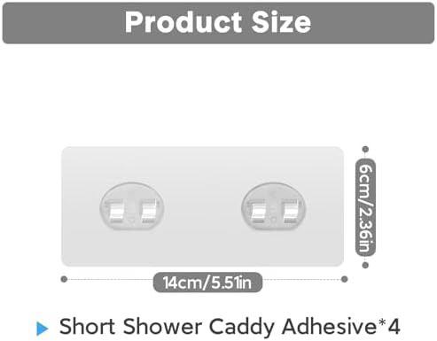 FEPTUASE 4-Piece Adhesive Shower Caddy for Bathroom Kitchen Storage