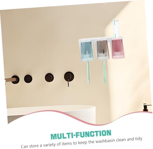 Space-Saving Wall Toothbrush Toothpaste Holder Set of 3