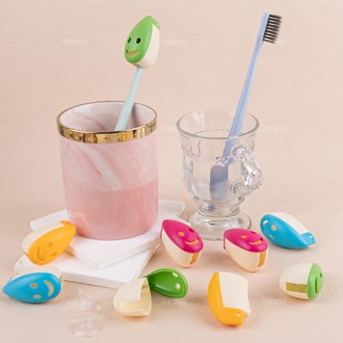 AUEAR 12 Pack Portable Toothbrush Holder Cover with Suction Cup