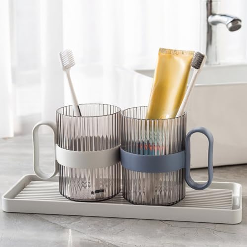 Kichvoe 4pcs Reusable Bathroom Cups Toothbrush Holder