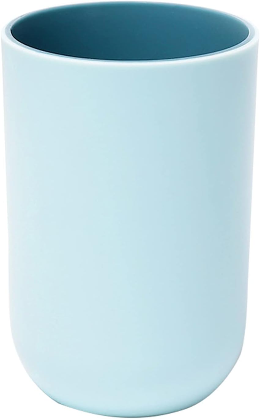 Durable Plastic Toothbrush Holder with Cup 413x283 Inch Light Blue