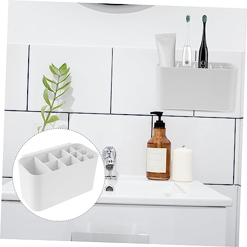 Wall-Mounted Electric Toothbrush Holder with Storage