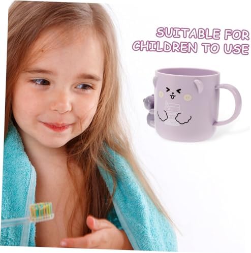 ABOOFAN 2-Piece Reusable Toothbrush Bear Cups