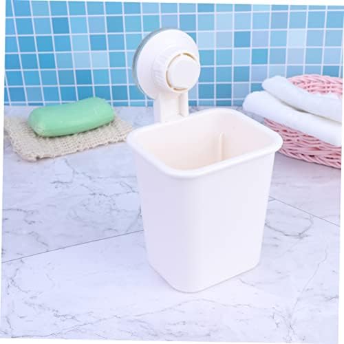 White Wall-Mounted Toothbrush Holder Space-Saving Organization Solution for Your Bathroom