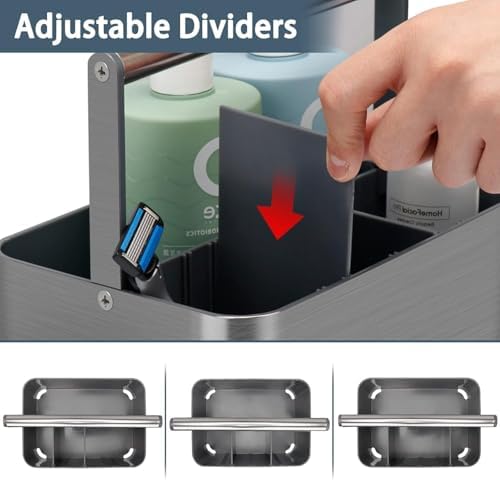 Portable Shower Caddy Bathroom Organizer with Built-in Handle