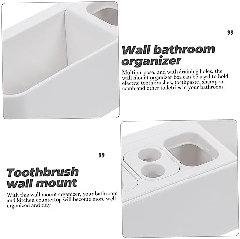 PRETYZOOM Wall Mounted Toothbrush Holder 2 Tier Organizer 1