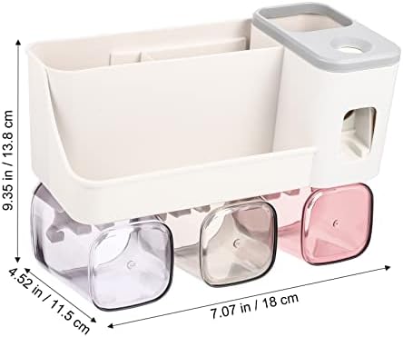 Anneome Space-Saving Wall-Mounted Toothbrush Toothpaste Organizer