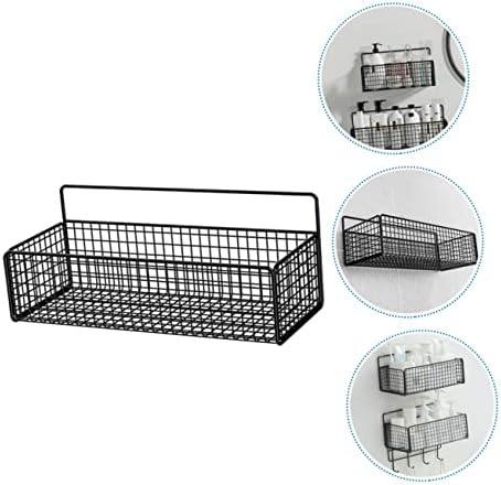 Zerodeko Floating Storage Rack No-Drill Floating Showers in Brightly Polished Iron