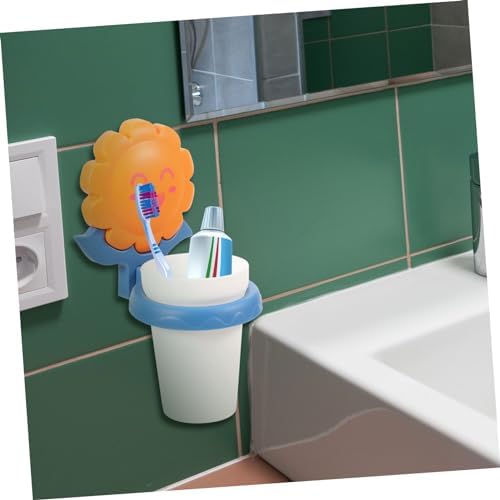 Fomiyes Cartoon Toothbrush Cup Rack Multifunctional Storage Organizer