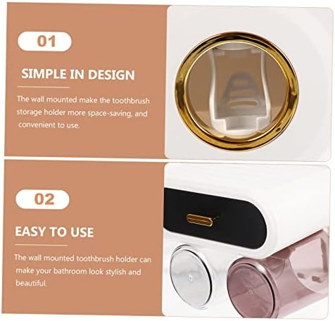 Wall-Mounted Toothbrush Cosmetics Organizer
