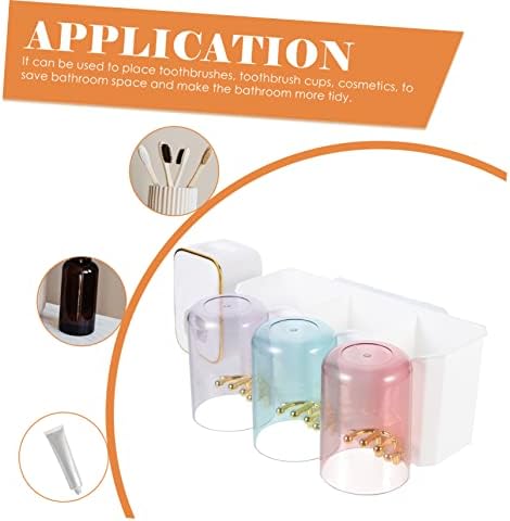 LIFKOME Wall Mounted Toothbrush Holder Organizer