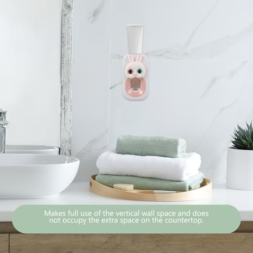 Adorable Bunny Toothbrush Dispenser Wall-Mounted Durable Tootheseenteredjs
