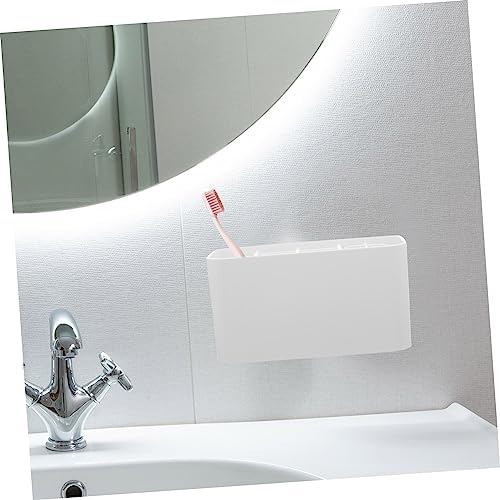 STOBAZA Bathroom Storage Organizer Wall Mounted Toothbrush Holder Modern Design