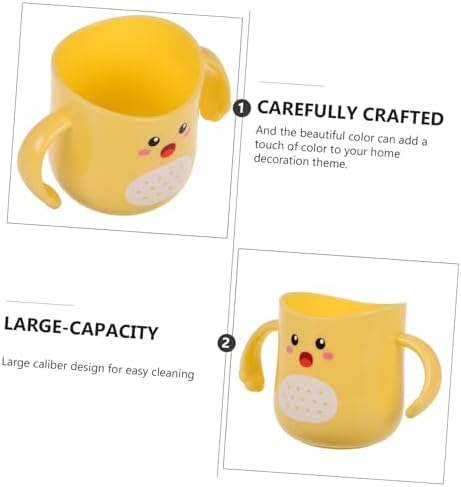 Ergonomic Toothbrush Cup Spill-Proof Design Cartoon Characters