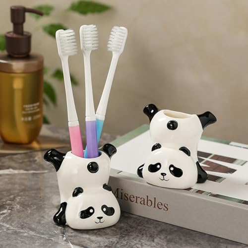 Cool Ceramic Panda Toothbrush Holder