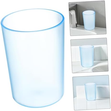Stylish Blue Transparent Toothbrush Cup for Adults