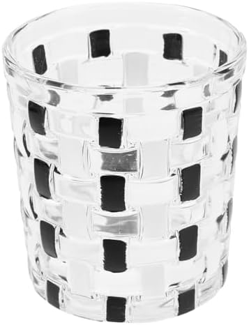 Cabilock Checkerboard Glass Toothbrush Holder