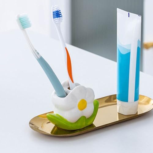 Floral Toothbrush Pen Organizer