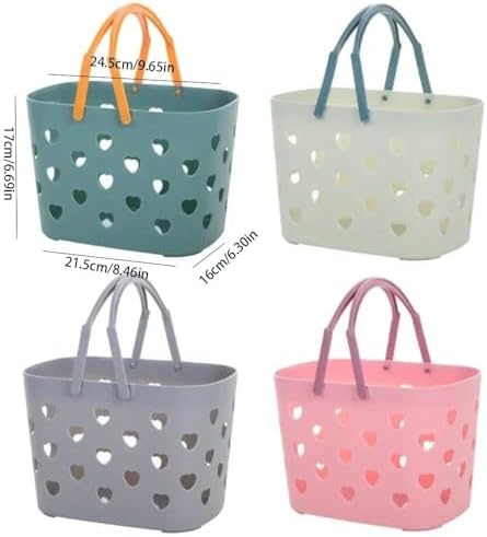 Portable Plastic Storage Basket Shower Tote Organizer Bin